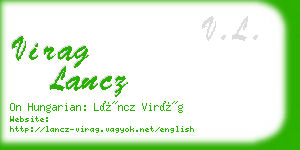 virag lancz business card